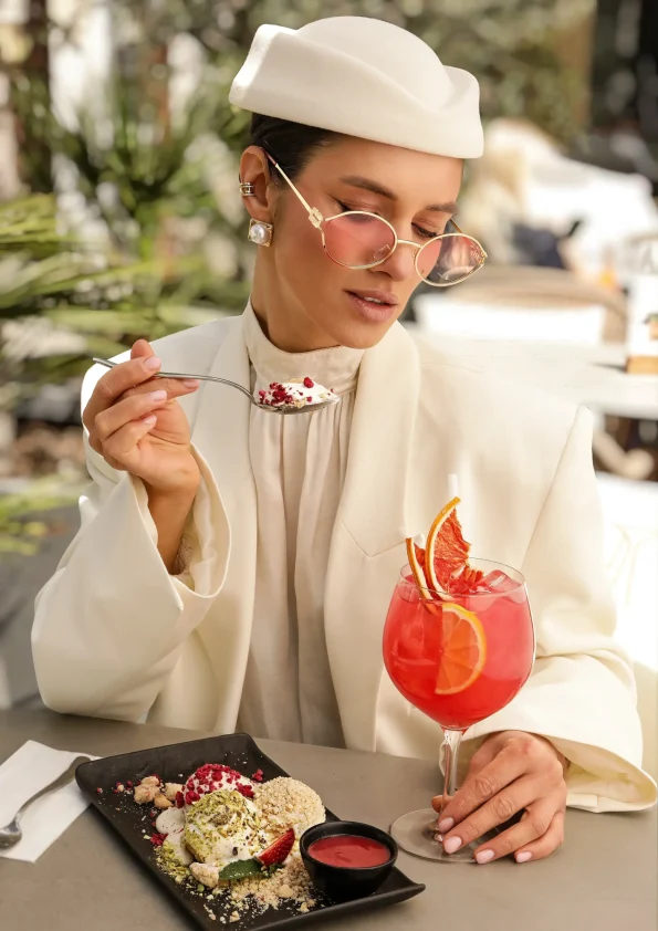 Martini vibrante spritz & Túrógombóc mix